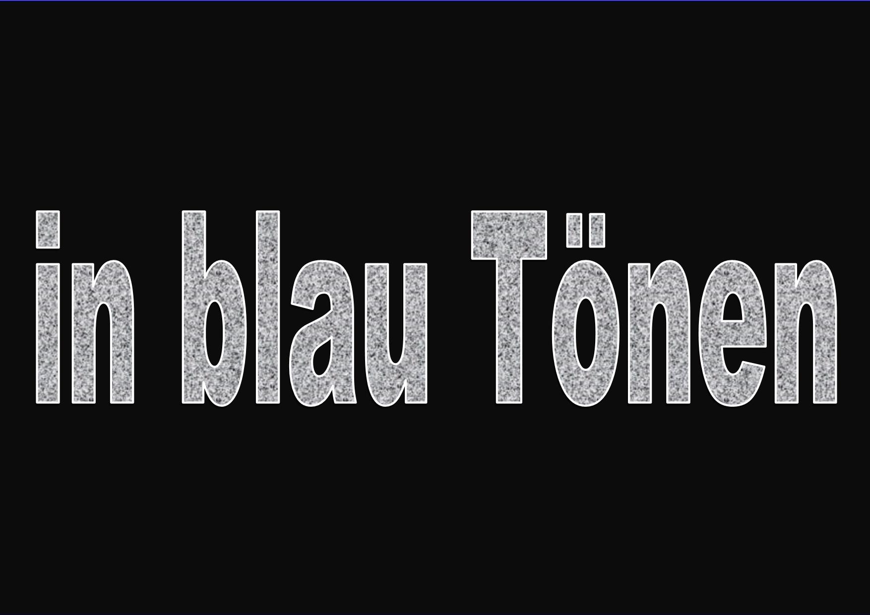 Titel Geburtstag in blau tönen